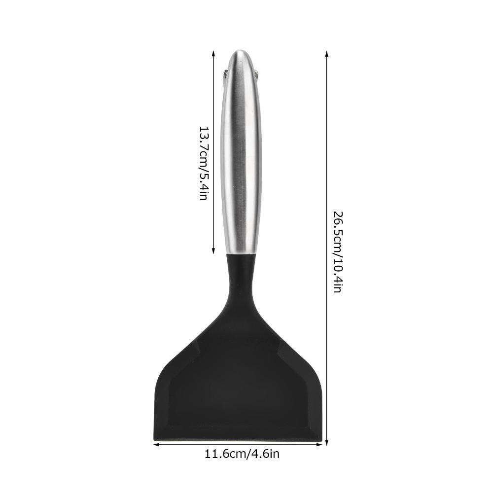 Heat Insulated Silicone Spatula Soft Silicone Wide Cooking Spatula Non Stick  Daily Kitchen Use
