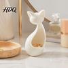 Matte White Ornaments for Entryway Minimalist Abstract Sleeping Cat Statue 3D Printed Hollow Ornament Lightweight PLA Home Decor Tabletop Decor Mini