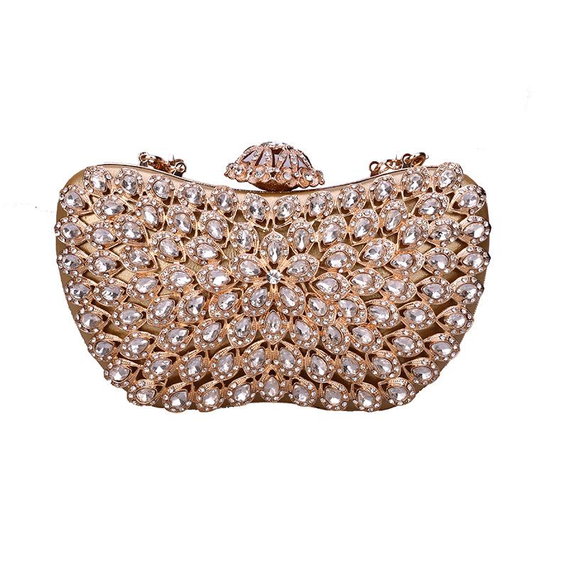 Summer popular women's diamond-encrusted bag chain shoulder messenger bag dinner clutch bag