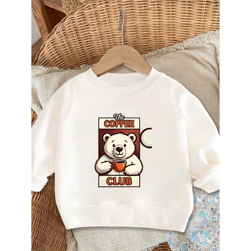 European Sizes Cute Printed Pattern 0-3 Years Old Kids' Comfortable Children's Spring Lightweight Round Neck Sweatshirt, Suitable for Outdoor Wear