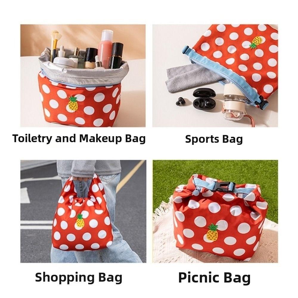 Cartoon Large Capacity Lunch Bag Insulated Hand-Held Insulated Bag Waterproof Foldable Picnic Bag Vegetable Storage