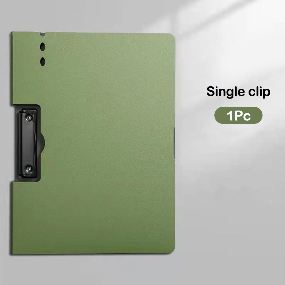 

A4 Винтажная складная горизонтальная папка с двойным зажимом для документов, органайзер для документов с обложкой, для бизнеса, студентов, магазина канцелярских принадлежностей Single Clip зелёный