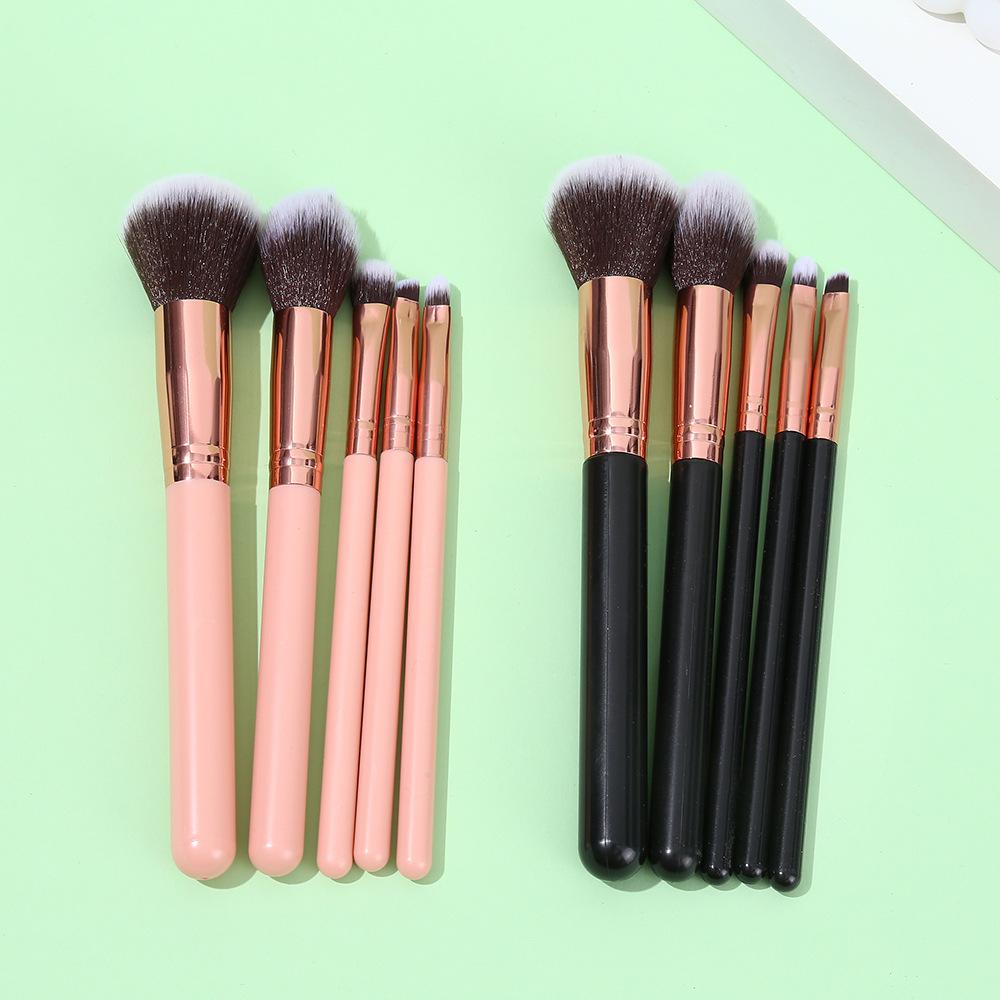 5-Piece Makeup Brush Set Beginner Beauty Tools Loose Powder Brush Eyeshadow Brush Eyebrow Brush Lip Brush Beauty Tools