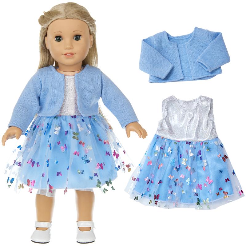 18 Inch Meisjespop Kleding Winterjas voor 43cm Baby pasgeboren Poppenoutfit Jas