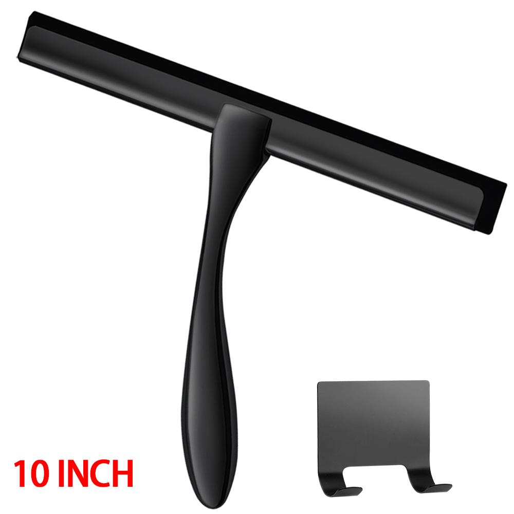10/12'' INCH Shower Window Squeegee Silicone Rubber Blade With Adhesive Hook For Bathroom Hotel Mirror Glass Car Cleaning Tools