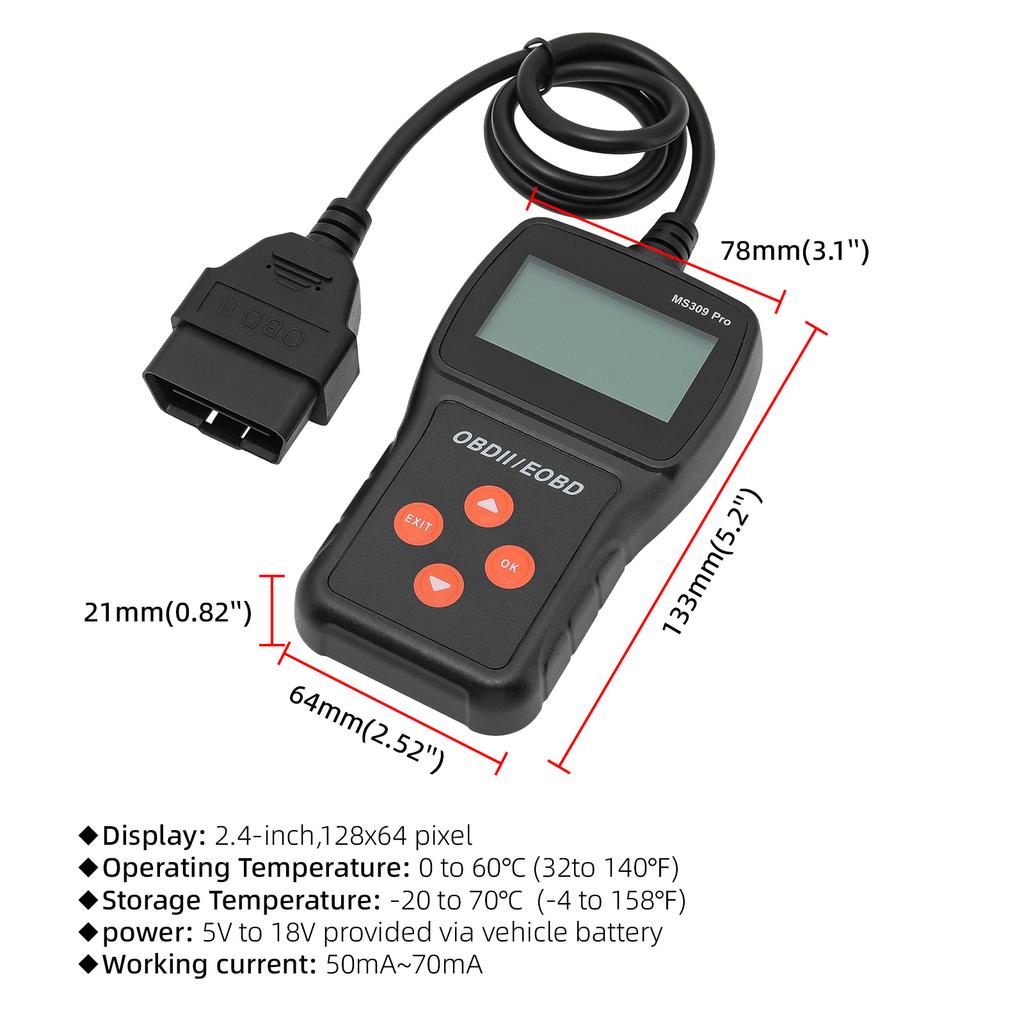 OBD2 Scanner Car Battery Testing Tool Battery Analyzer Auto Scan Diagnostic Tool Multilingual OBD2 Functions Scanner