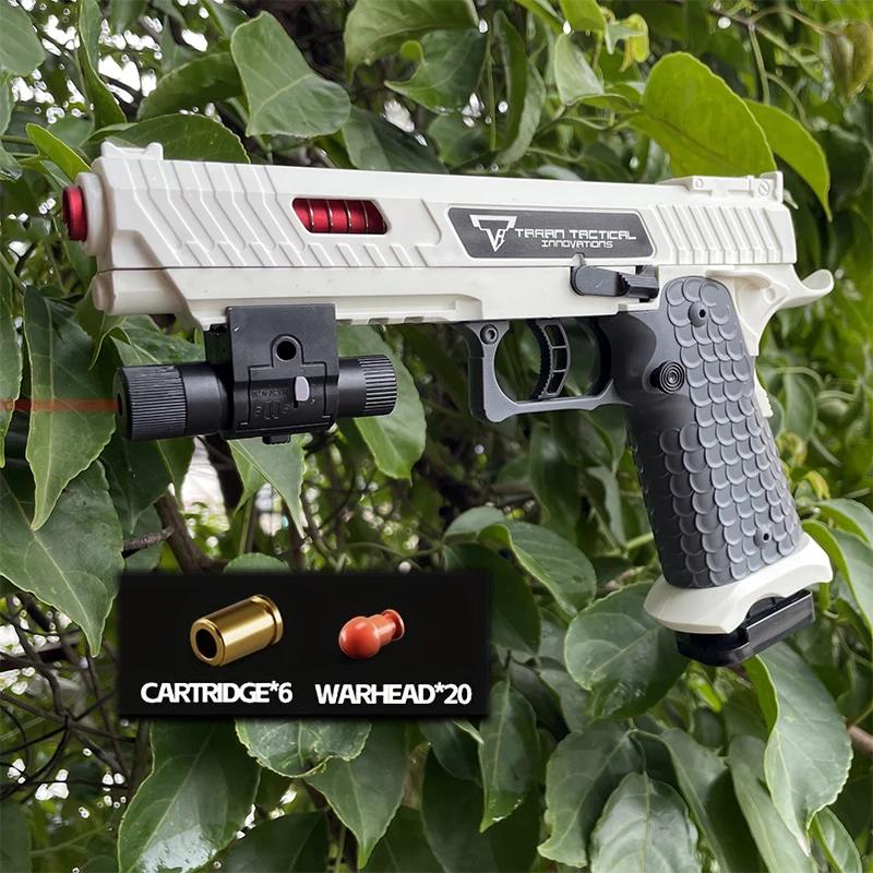 TTI 2011 Pistol Shell Throwing Continuous Firing Blowback Soft Bullet Gun Empty Hanging Birthday Gift