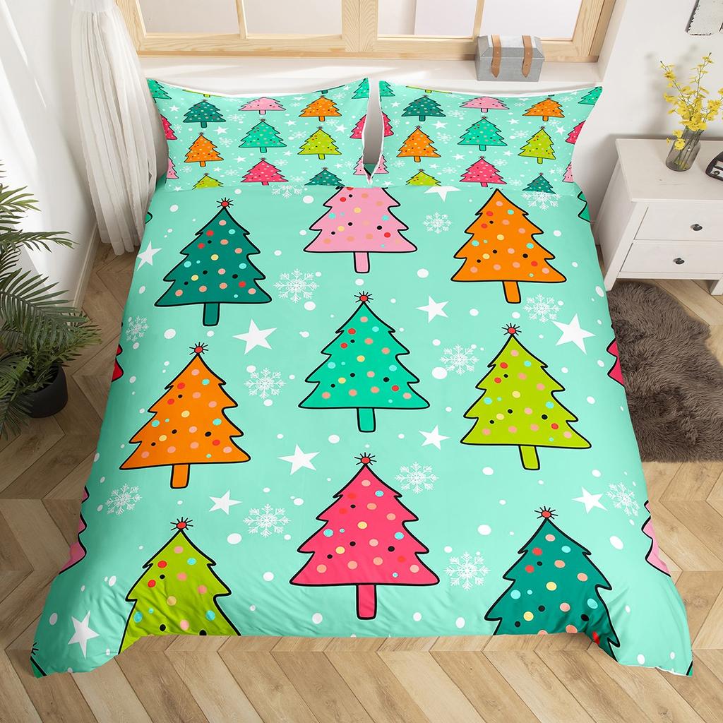 Comforter Homewish Red Dots Christmas Tree Princess Pink Cartoon Bedding Sethappy New Year Bed Set