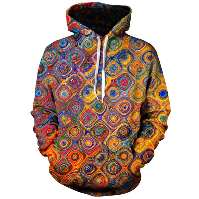 Retro Marble Graphic Hoodie For Men 3D Printed Sweatshirt Streetwear Sports Running Pullovers Oversized Long Sleeve Hoodies