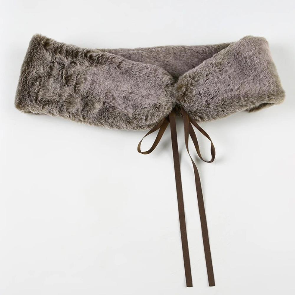Faux Fur Bandage Belt Retro Plush Belt High Quality Waistband  for Women Trendy Accessories