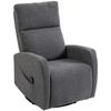 Recliner Swivel TV Chair with Heat and Vibration Massage, Reclining Function, Rocking Function Dark Gray