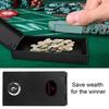 Gamblers Cash Box Winners Bank Portable Metal Safe with Key Lock Pocket Sized Casino Money Box for Security Go Home Money