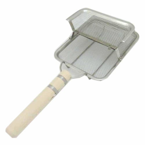 Endo Shoji TKG Ginkgo Roast, Square, Perfect for Roasting Small Beans, Chestnuts, and More. Wooden Handle Keeps the Pot Cool. Total Length: 410mm, Wid