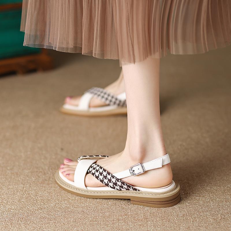 Fashion 2024 Summer Open Toe Women Sandals Flats Women Shoes Fashion Women Platform Shoes Flat with Gladiator Sandals Women