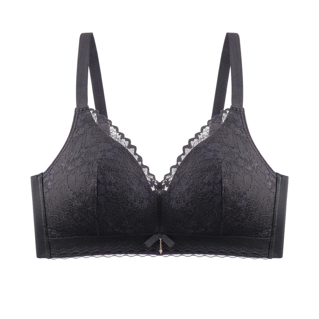 Women Seamless Wireless Push Up Comfortable Gathering Side Collection Thin Cup Bra