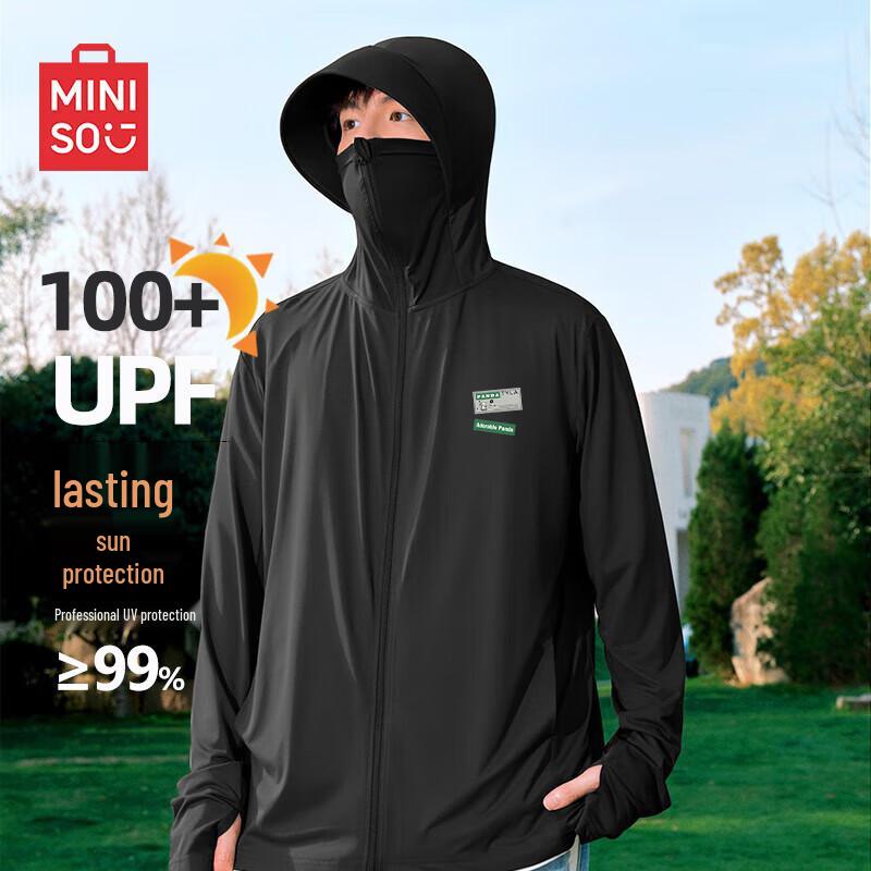 

MINISO Men s Summer Ice Silk Cooling Sun Protection Hoodie L