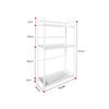 Lucky Thin 3-Tier Condiment Rack, Stovetop Side Rack, Approx. 14cm Deep x 35cm Wide x 61cm High, with Hooks, Large Capacity, Space-Saving Storage, Kit