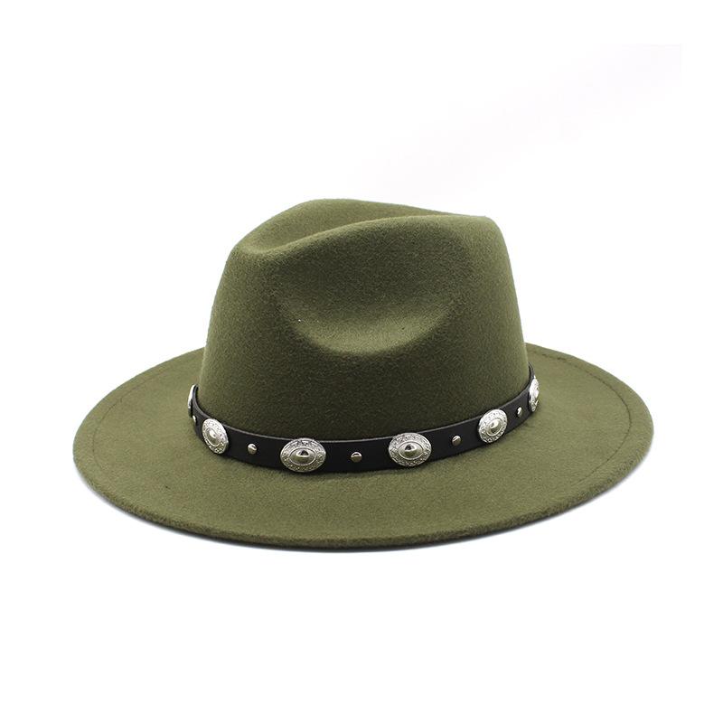Woolen Hat Ethnic Style Jazz Hat Retro Black Woolen Top Hat Jz-71