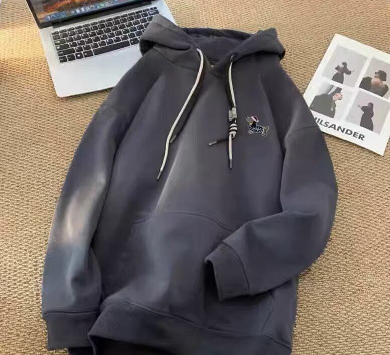 Felpa con Cappuccio Unisex Stampa Cuccioli Autunno/Inverno 2025 - Trendy Vestibilità Larga Manica Lunga