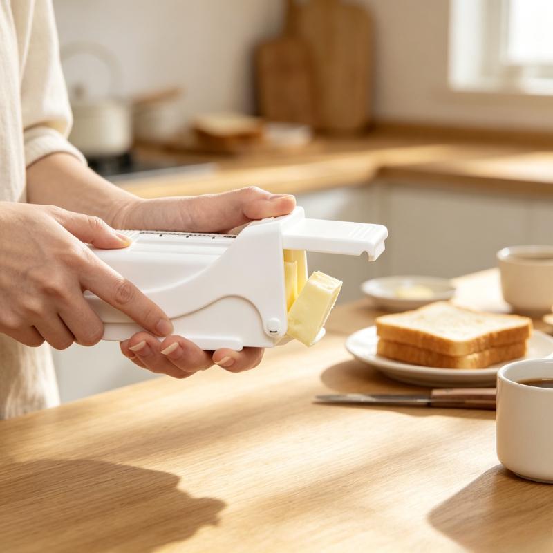 Adjustable Butter Cheese Dispenser with Stainless Steel Cutter Multi-purpose Baking Tableware for Bread Cutting 6