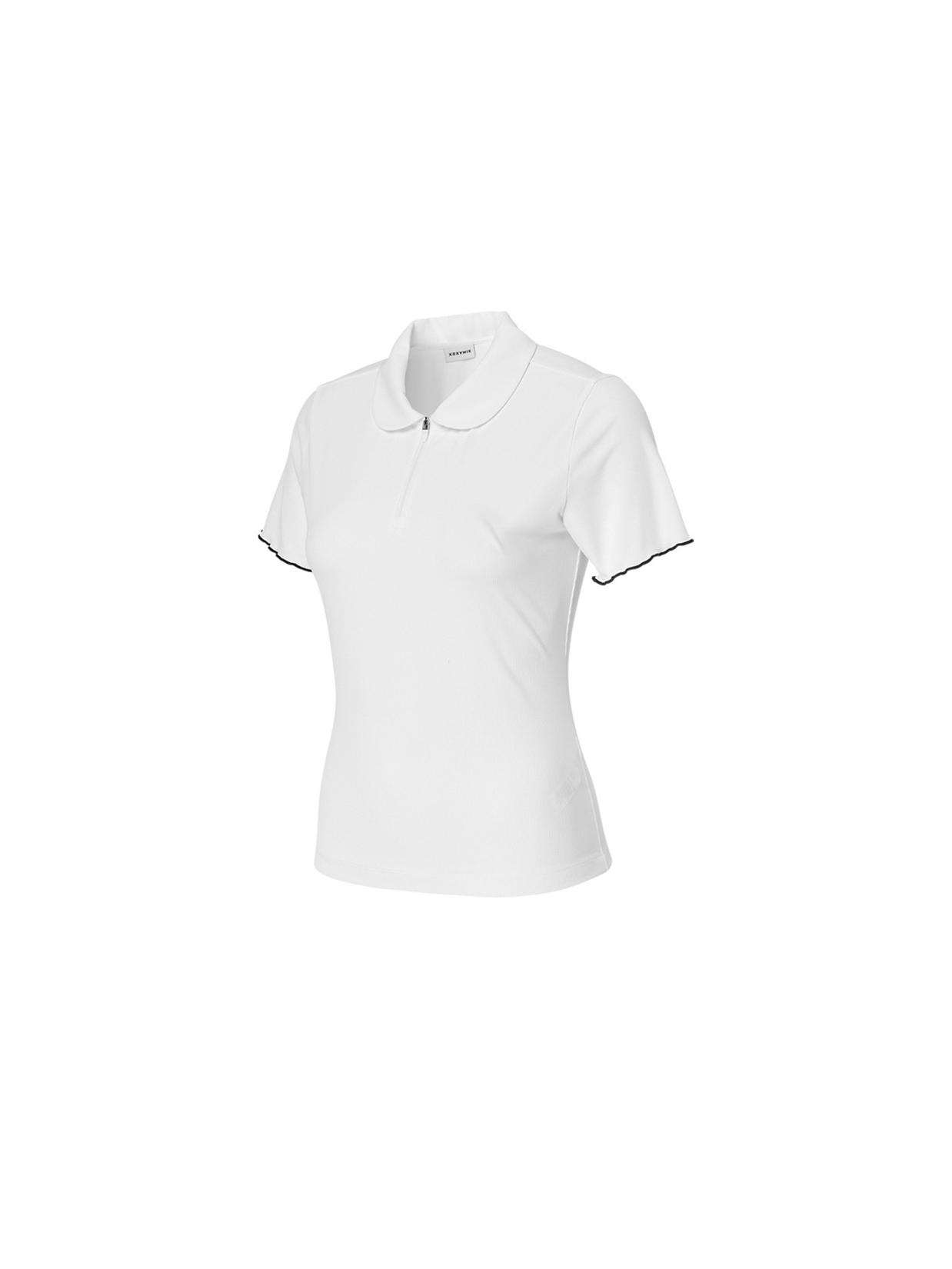 

Женский весенне-летний топ ПОЛО для йоги и спорта - с коротким рукавом для гольфа и тенниса Medium белый