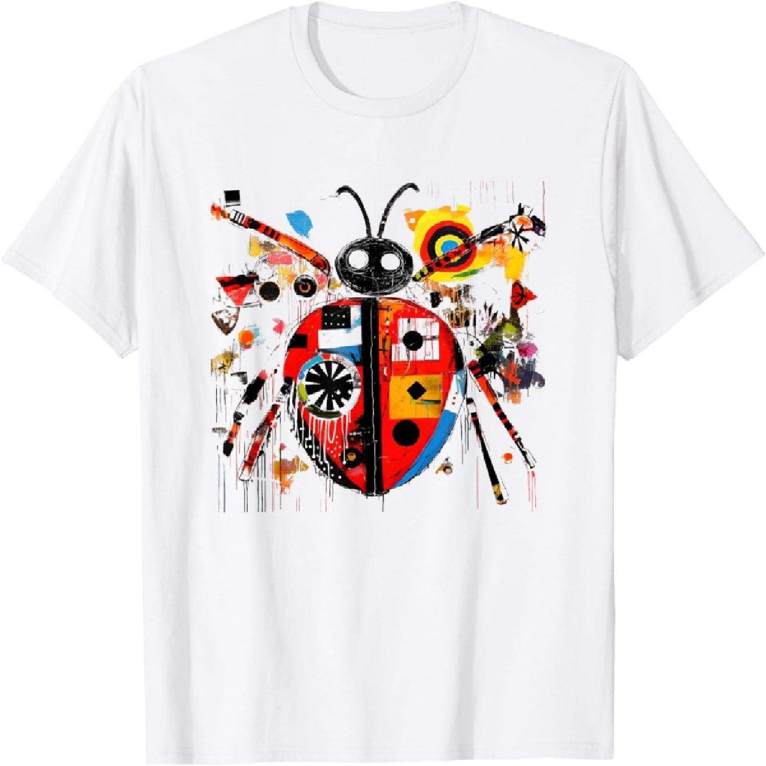 Яркая божья коровка в абстрактном городском граффити Футболка S