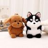 Stuffed Animal Husky Corgi Plush Schnauzer Dog Stuffed Keychain Dog Plush Pendant  Kids Toy
