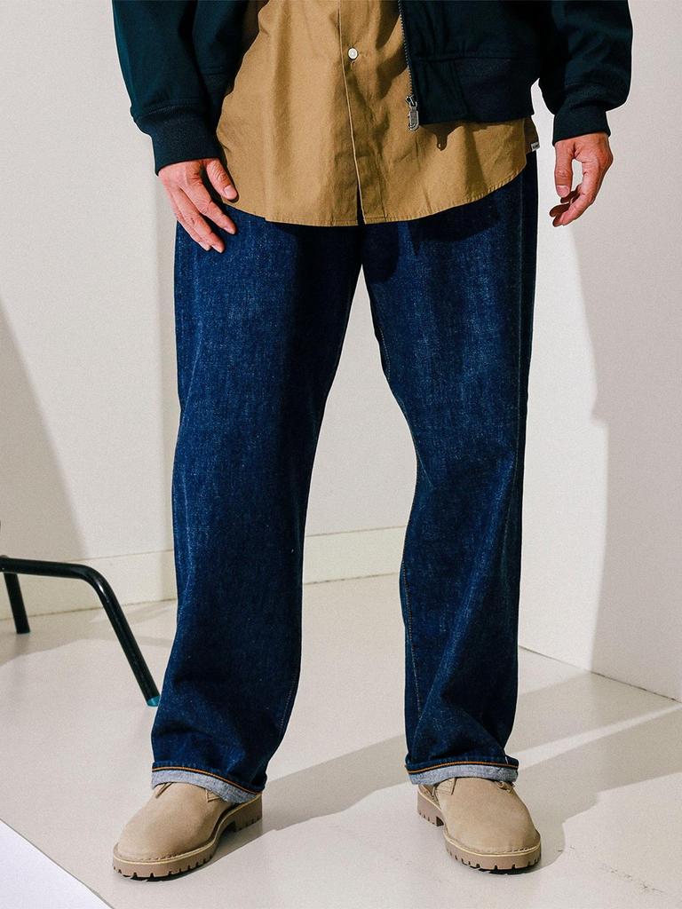 INDIGO S 11210299791 Jeans Wide Fit Denim Pants [BEAMS] Men's