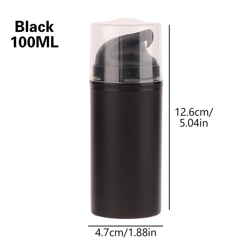 

50/100 мл Вакуумный флакон для крема Флакон для лосьона с дозатором Флакон для крема для лица Пластиковый флакон для лосьона без трубочки Косметический контейнер 100ML чёрный