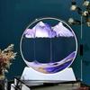 Luxurious Flowing Sand Painting - Ultra-Thin Golden Bezel Hourglass Home Decor Gift