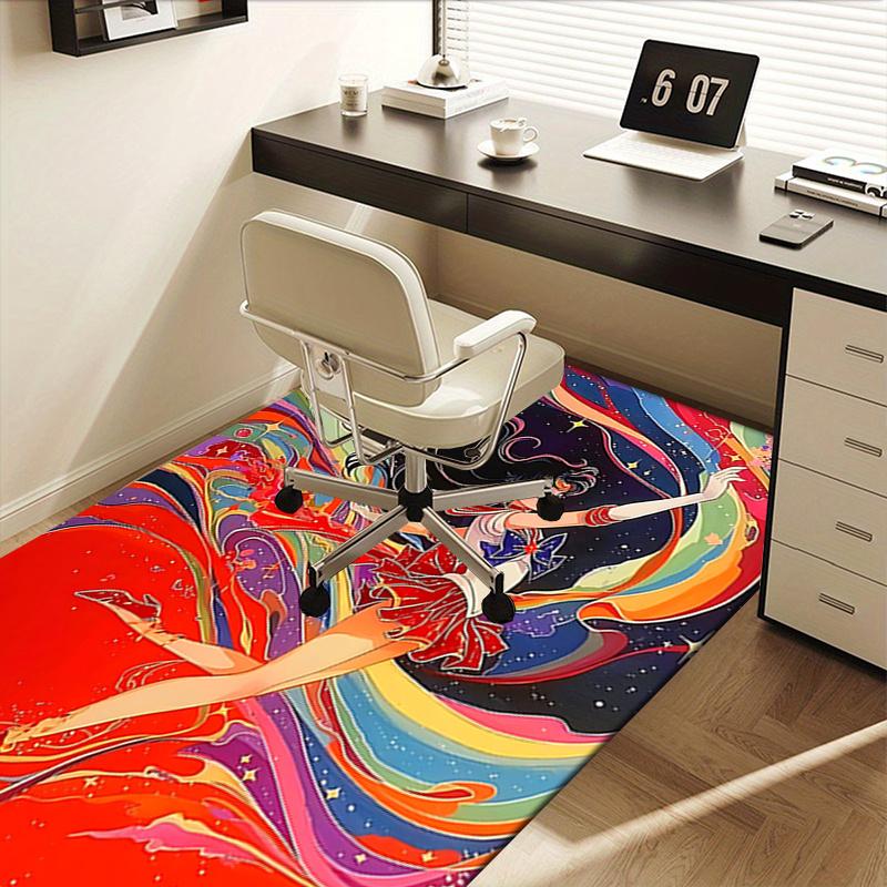 Sailor Moon Chair Mat: Office Carpet, Oversized Rug for Home Decor, Sofa Mat, Desk Pad Perfect Gift