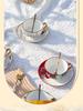 Christmas Gold-Plated Ceramic Tea Set: Special Edition Cup & Saucer Gift