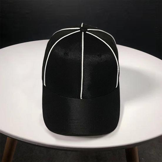 Coach Baseball Hat Contrast Color Long Brim Fasten Tape Adjustable Ponytail Hole Sunscreen Washable Sport Training Referee Hat Headwear