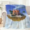 Singer D-Dellafuente Torii Yama Throw Lightweight 240g Flannel Blanket Soft Skin-friendly for Summer Cooling