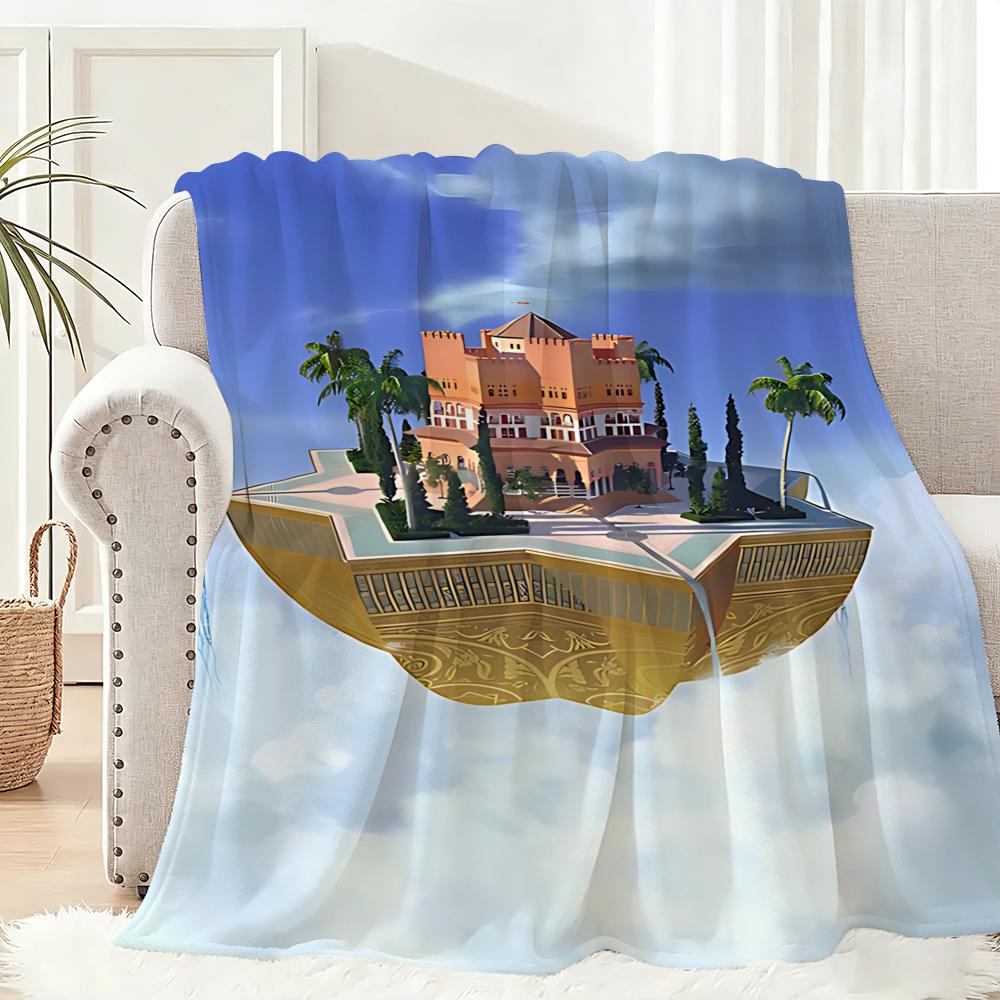 Singer D-Dellafuente Torii Yama Throw Lightweight 240g Flannel Blanket Soft Skin-friendly for Summer Cooling