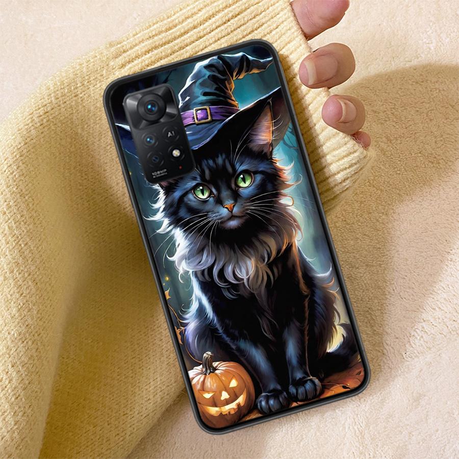 

Halloween Magic Cat Phone Case For Redmi Note 13 14 15 Pro Plus 12 13C 12C 15C 9 10 10C 9T 9C 9A TPU Soft Cover Clear Cell Cases Redmi Note 15 4G