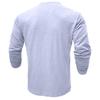 Mens 100 Cotton Slub Long Sleeve Henley Casual T Shirt