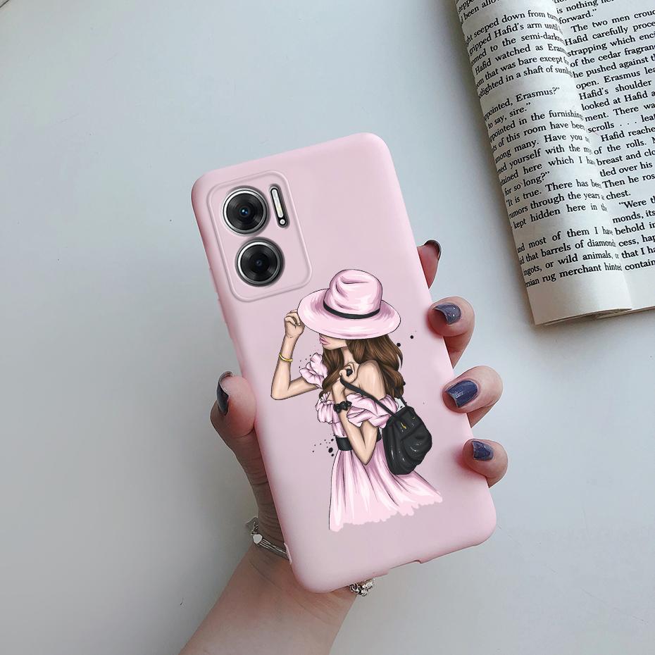 Case For Xiaomi Redmi 10 5G Case Silicone Soft Cute Pretty Girls Cover Funda For Xiaomi Redmi 10 5G 22041219G 22041219NY Bumper