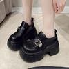Retro British style platform round head loafers women's autumn 2025 new versatile fashion shoes one-pedal single shoes