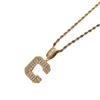 26 English Letters Pendant Necklace Copper Inlaid Zircon Versatile Jewelry Necklace