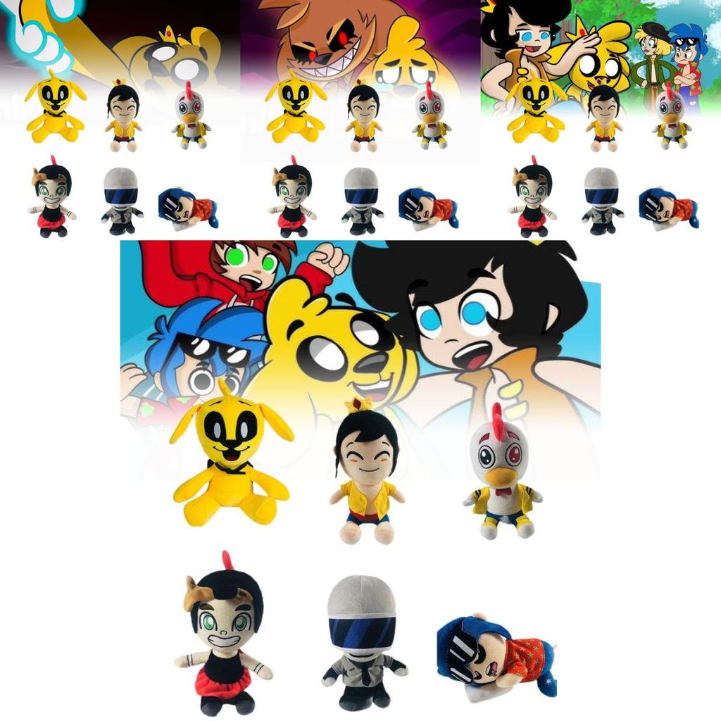 Adorable Mikecrack Yellow Dog Rooster Mask Plush Toy 25cm Soft And Comfortable For Kids