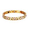 Temu Men's Detachable Magnet Alloy Bracelet for Couples - European and American Style