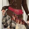 Y2k Women's Waist Belt Gothic Dress Jeans Belt Fashionable Rivet Leather Belt  Streetwear