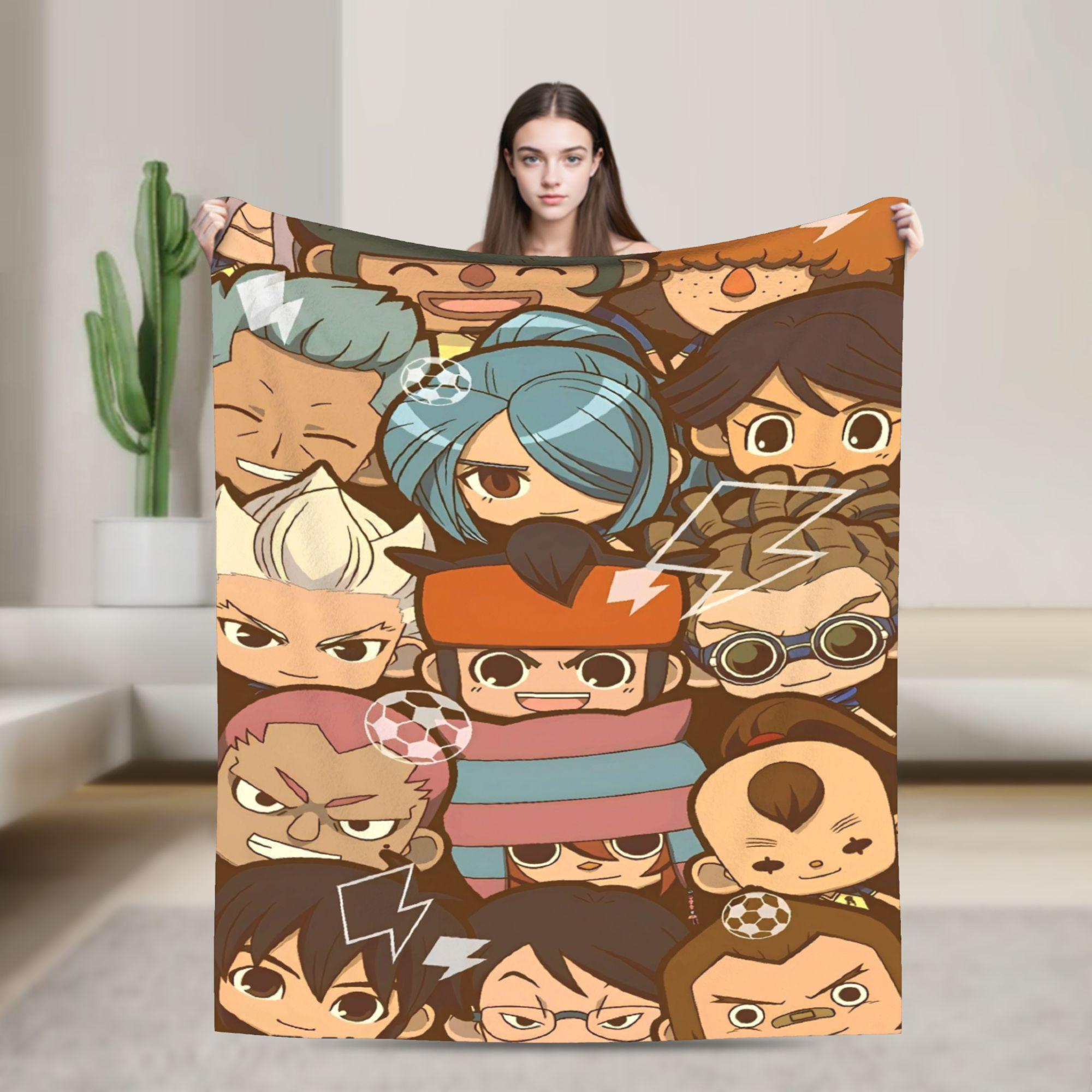 Аниме Одеяло Аксель Блейз Иназума Илевен Теплое Пушистое Плюшевое Одеяло-Плед для Девочек Мальчиков Гостиная Фланелевое Покрывало Покрывало для Кровати 30x40in