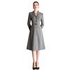 Women's Gray Mid-Length Lapel Dress Suit - Spring Fashion Collection