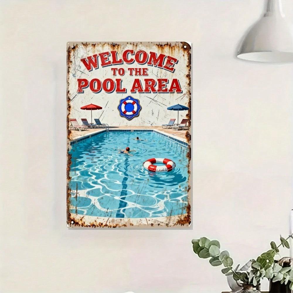 Retro Style Metal Wall Plaque for Home Decor