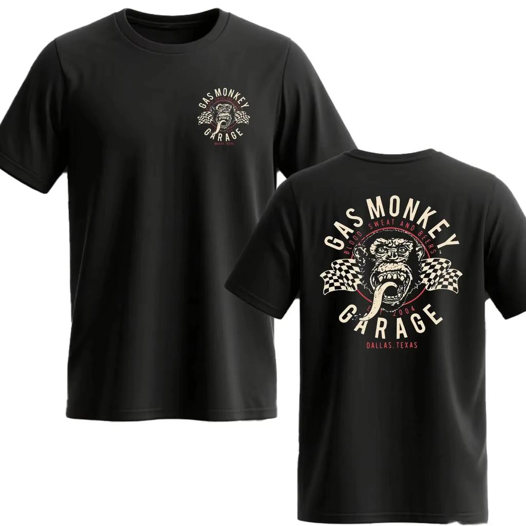 Amazing New Gas Monkeys Garage Summer Casual Cotton Shortsleev Essential Doublesided Gas Monkeys Garage Male Cotton T Shirt