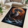 Dragon Polyester Area Rug, Large Non Slip Mat, Stain Resistant Floor Covering, Perfect for Gaming Room Bedroom Living Room Decor