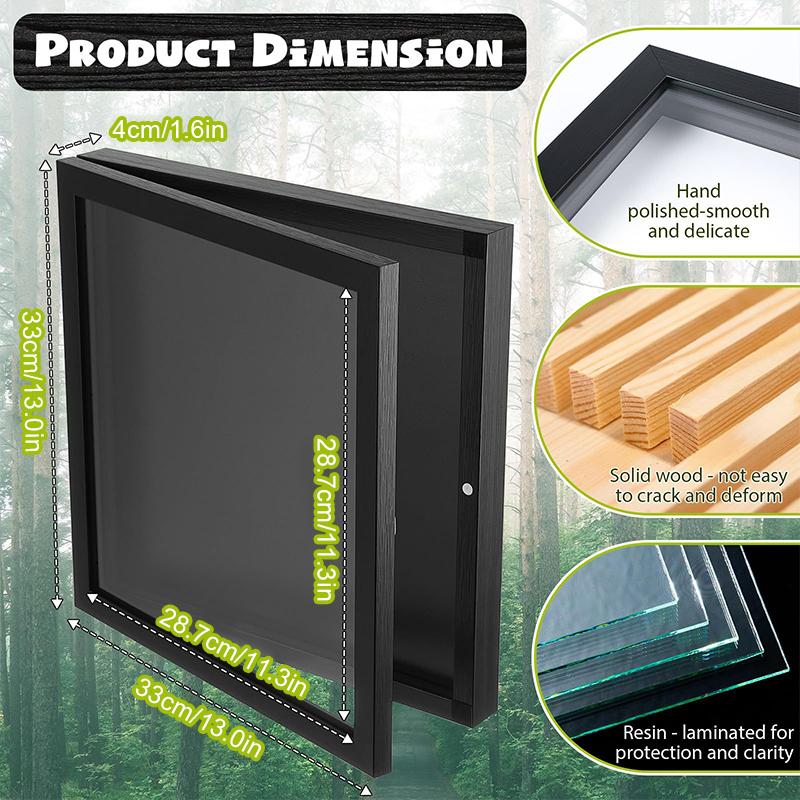 

1 шт. Горизонтальная домашняя витрина для мультиспортивной майки Классический теневой ящик для спортивных рубашек Офисный декор с крючком Настольный 2 размера