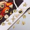 Fairy Gold Bow & Star Rose Flower Pendant for DIY Beading